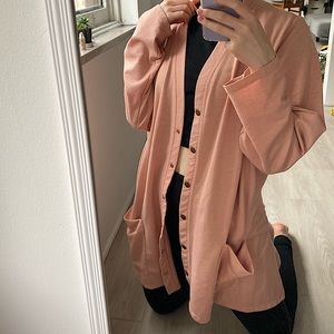 Long Pink Cardigan